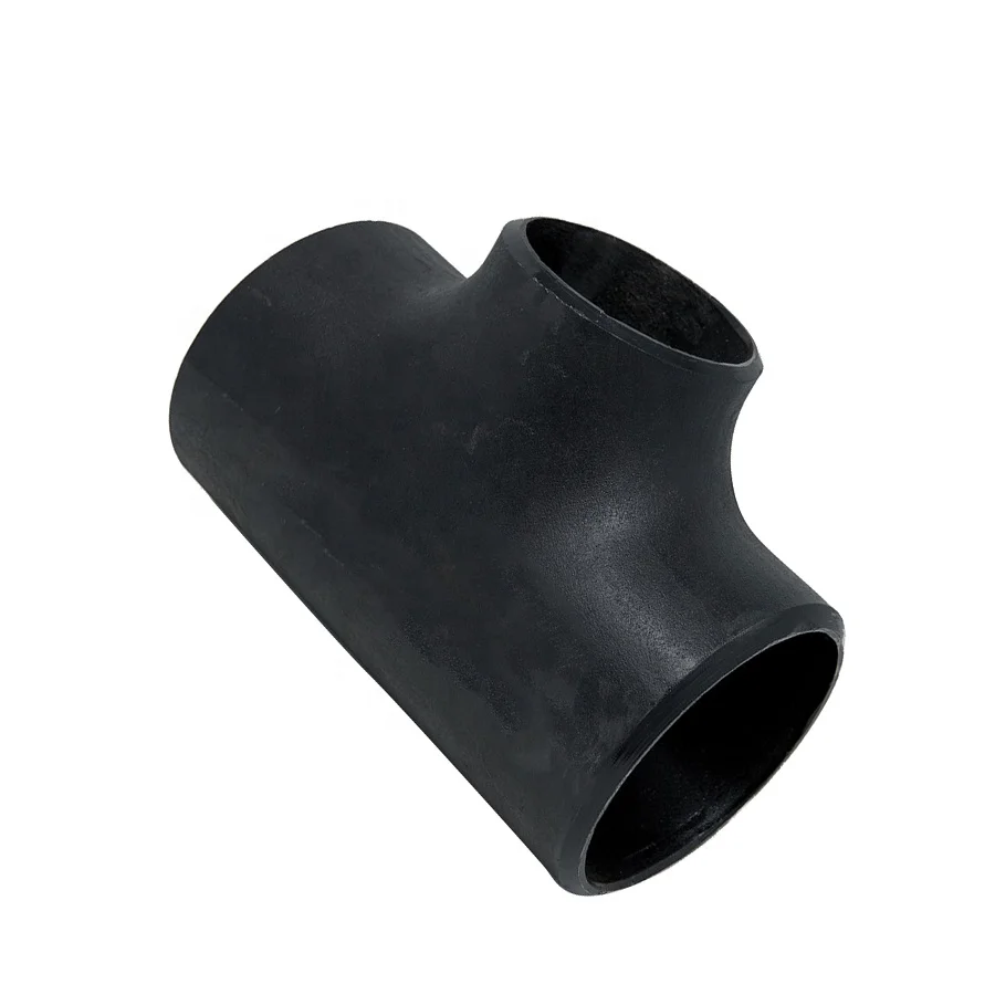 A234WPB black seamless steel pipe fitting equal reduced straight tee
