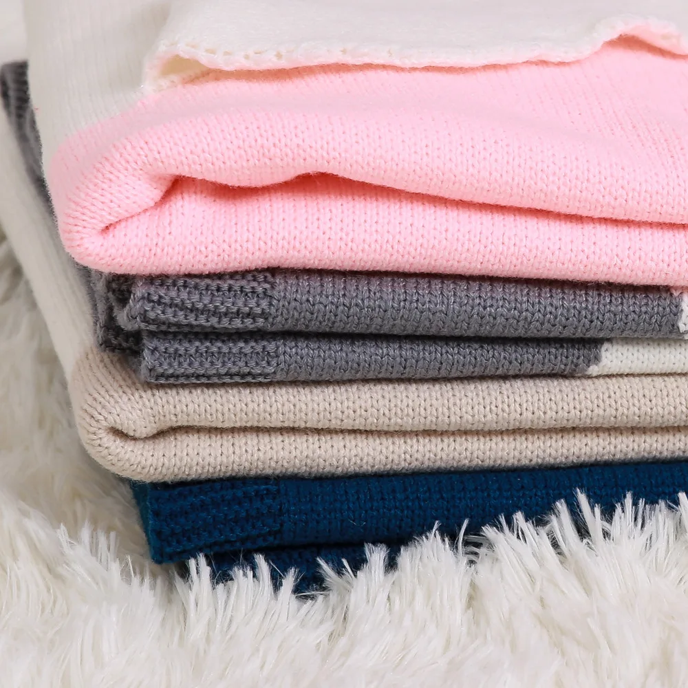 New children air-conditioned blanket cute rabbit wool quilt baby knitted blanket