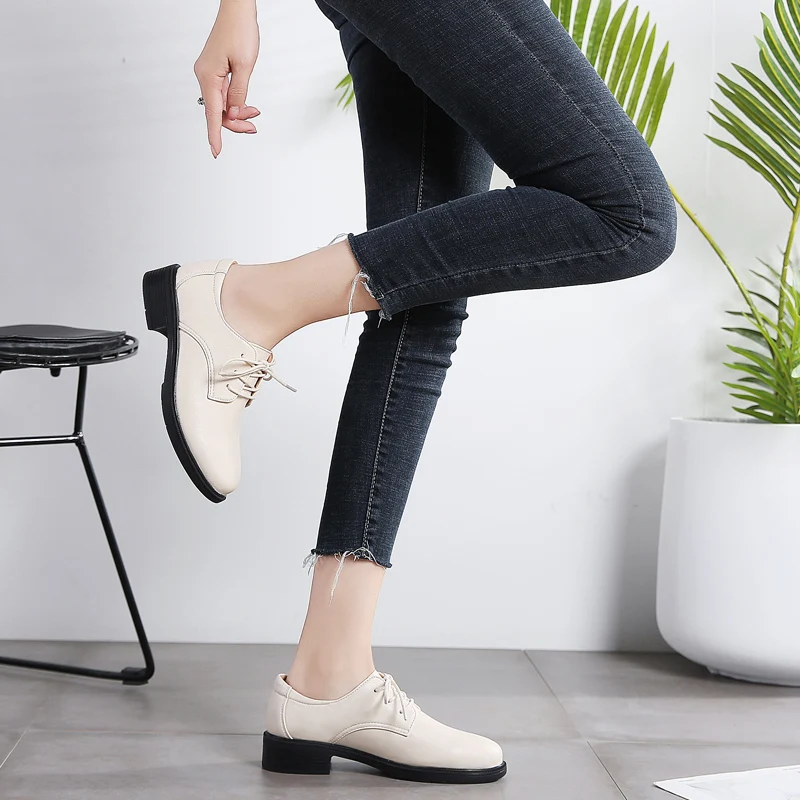 
2020 Hot Sale Women Genuine Leather shoes Office Walking Shoes 