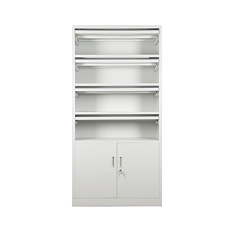 YML Vertical Metal File Cabinet Office Library Bookshelf Metal Building Style Modern Compact Mobile Filing Cabinet