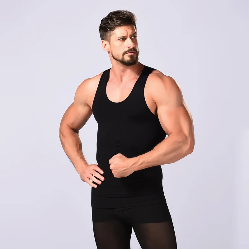 New Design Bodywear Mens Slimming Bodyshaper Compression Tank Top Slim Fit Undershirt Shapewear Body Shaper