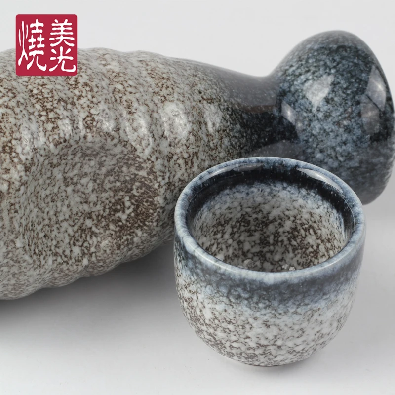 Hand-printed stoneware Japanese ceramic chinaware&sake set sake pot sake cup