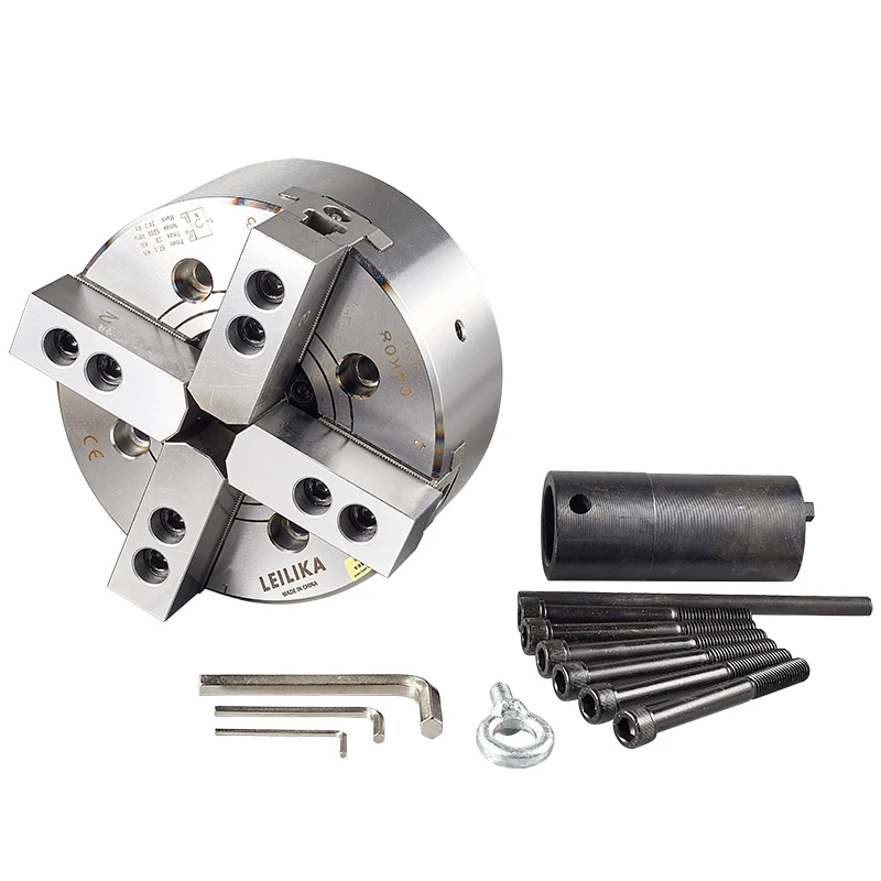 4 Щековая патроны токарные со сквозным отверстием гидравлический патрон станка с ЧПУ механизированный патрон