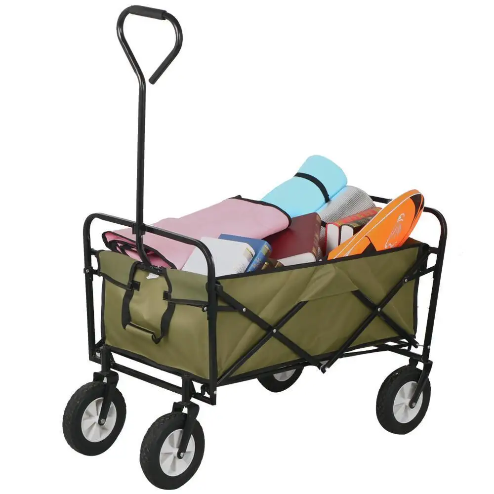 heavy duty  2 in 1 mac sports camping  room collapsible outdoor folding basket baby child 4 wheels beach wagon snow sled