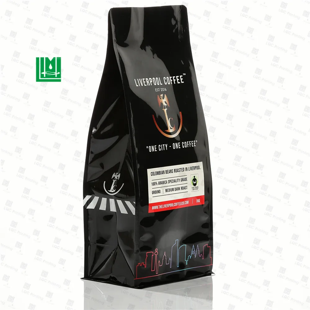 Вакуумный пакет с застежкой-молнией из алюминиевой фольги для риса кофе нижний клапан хранения чая чипсов пищевых продуктов безопасный пластиковый упаковочный