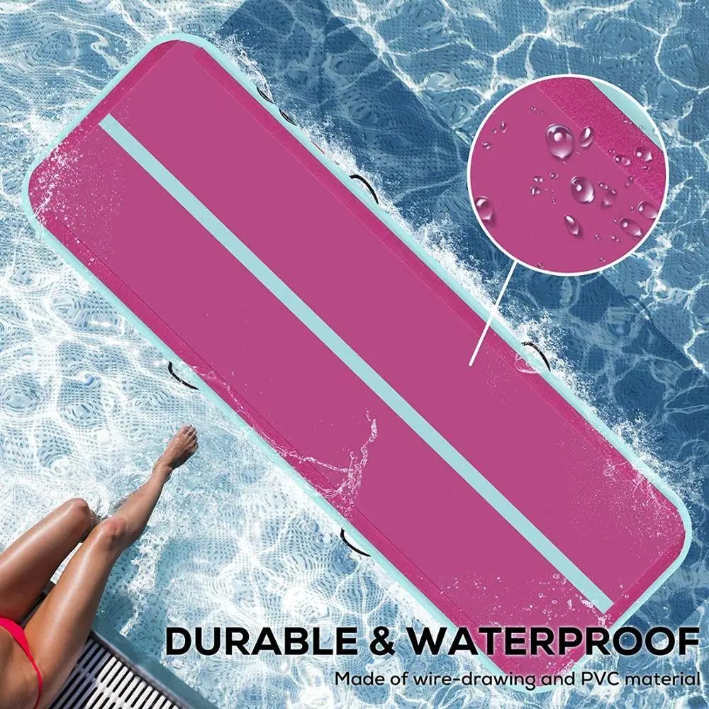 YUQI Air track Tumbing Mat Inflatable Gymnastic Air Track Flooring Mat with Pump for Gym Kids