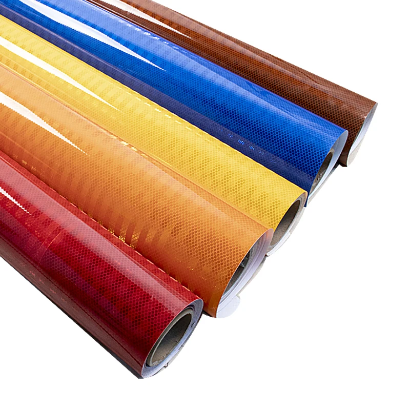 48inchx150ft Micro Prism Reflective Vinyl Latex Printing Reflective Sheeting Roll Self Adhesive Reflective Film