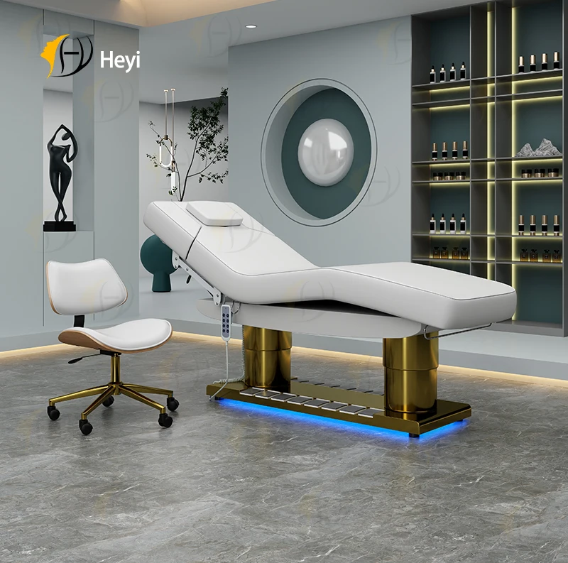 most comfortable professional beautician stationary adjustable electric flat massage table