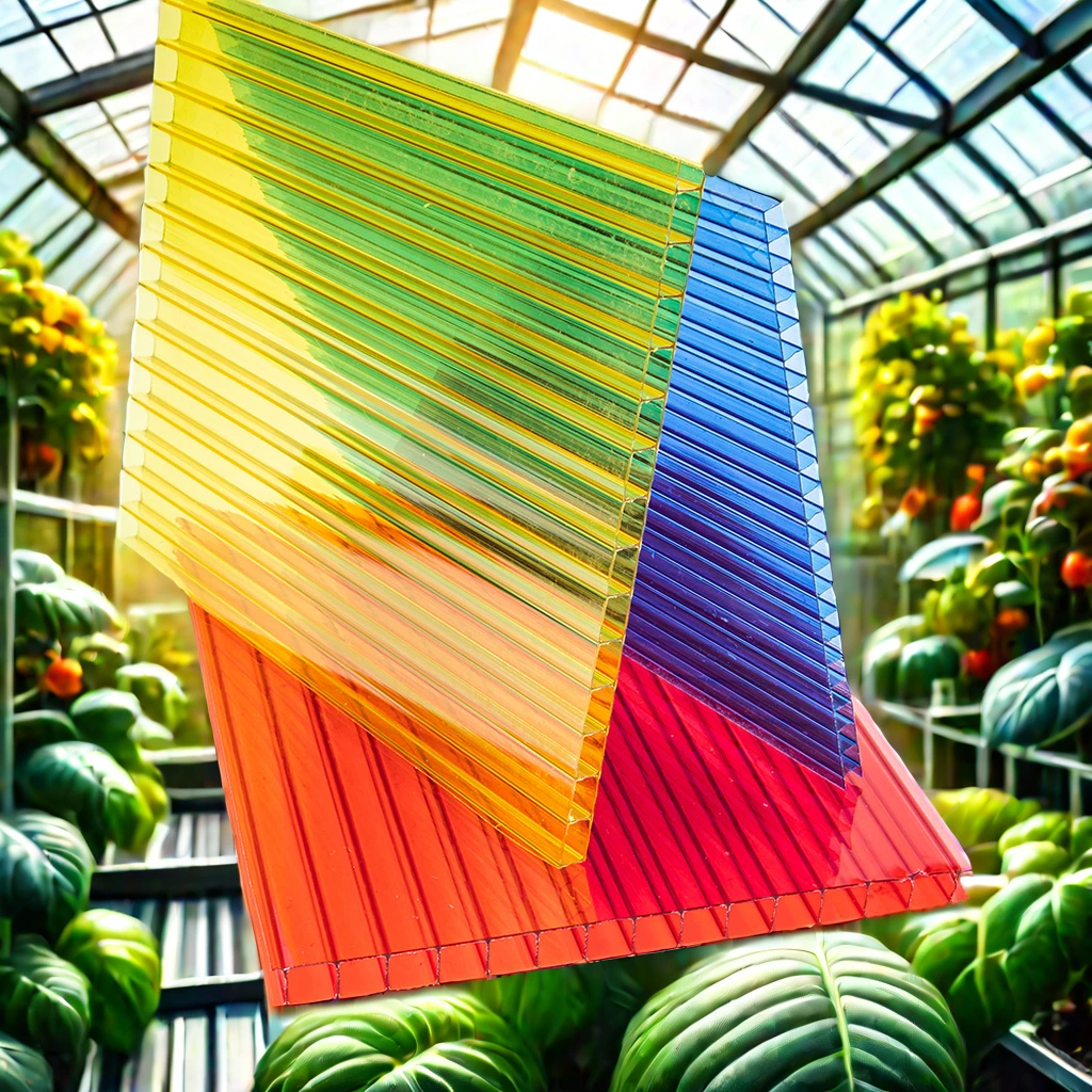 Hot selling skylight roofing 10mm plastic hollow polycarbonate panels for greenhouse