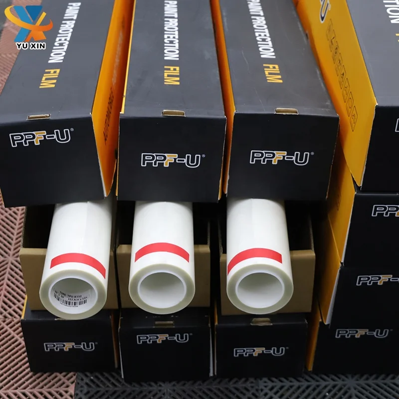 PPF-U Automotive Vinyl Wrap Clear Gloss Vinyl Self-Adhesive 5ftx49.2ft Roll Protective 6.5Mil TPH PPF Car Paint Protection Film