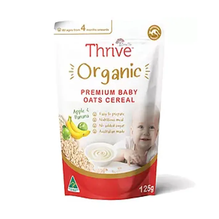 Organic Premium Baby Oats Cereal organic rice Premium cereal with apple & banana oat milk powder  baby foods