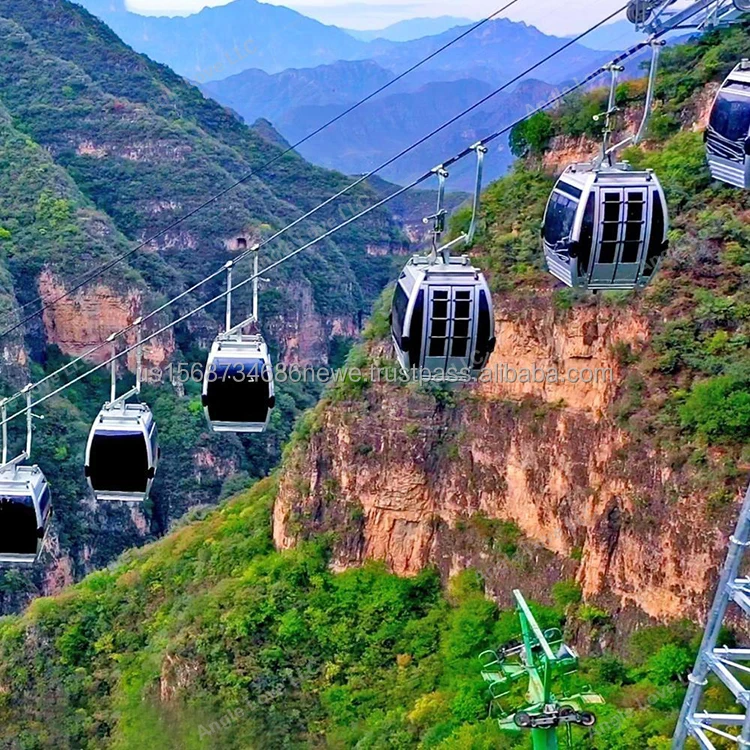 Circulating Fixed Grip Four Persons Cabin Ropeway Cableway Cable Car