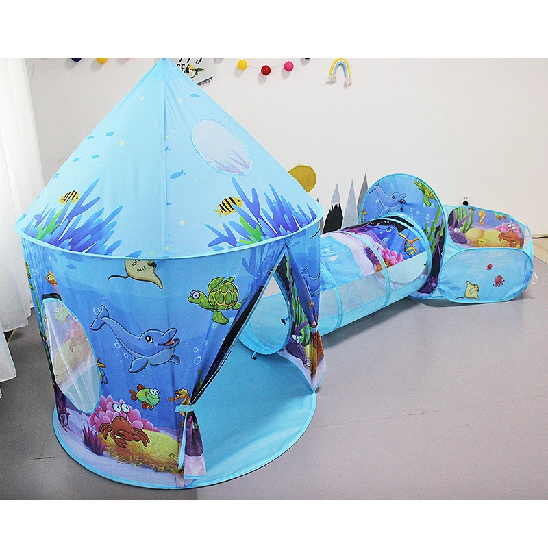 colorful play kids tent kids play tunnel set Children ocean style playing toys tent