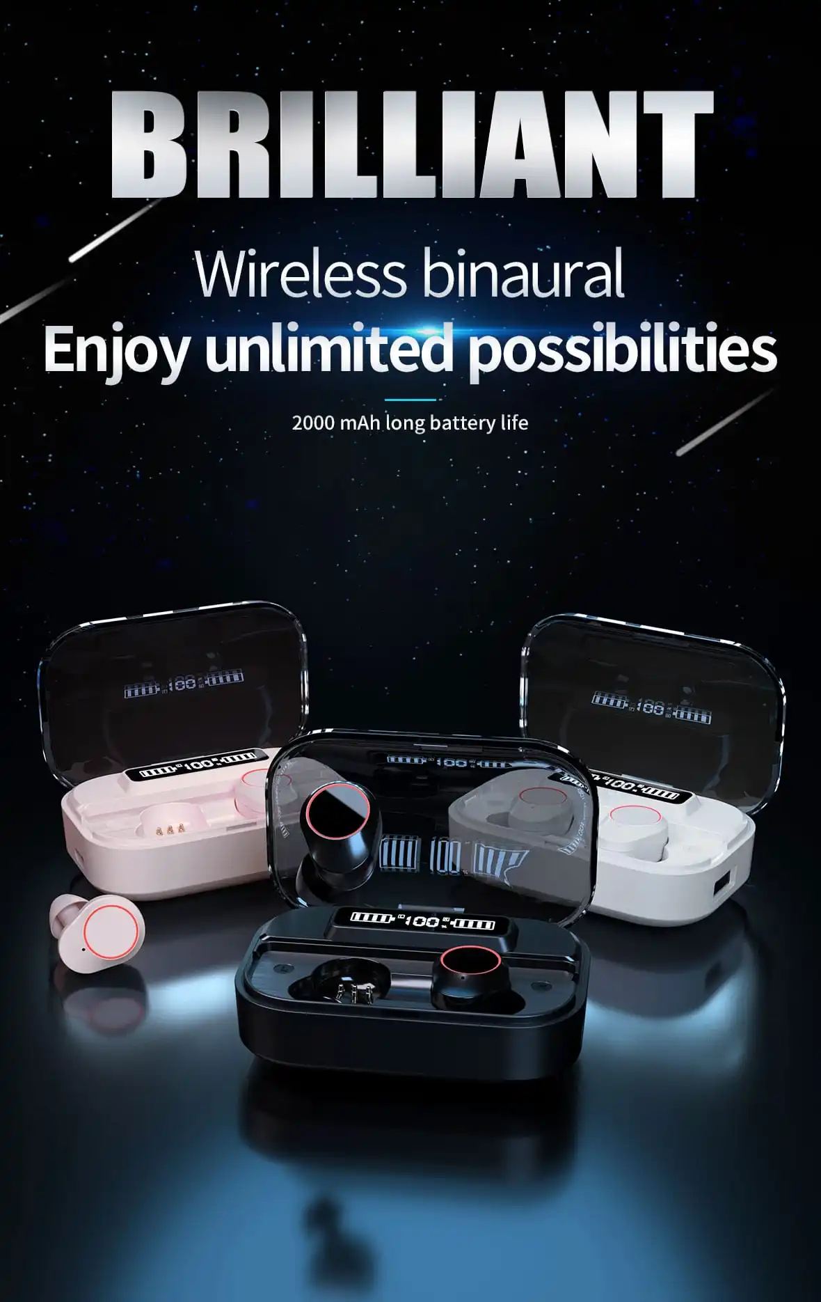 High Quality Cheap Price Wireless Earphones Headphone Wireless Earbuds Blue tooth  5.0 Gaming Headset TWS Wireless Earphones