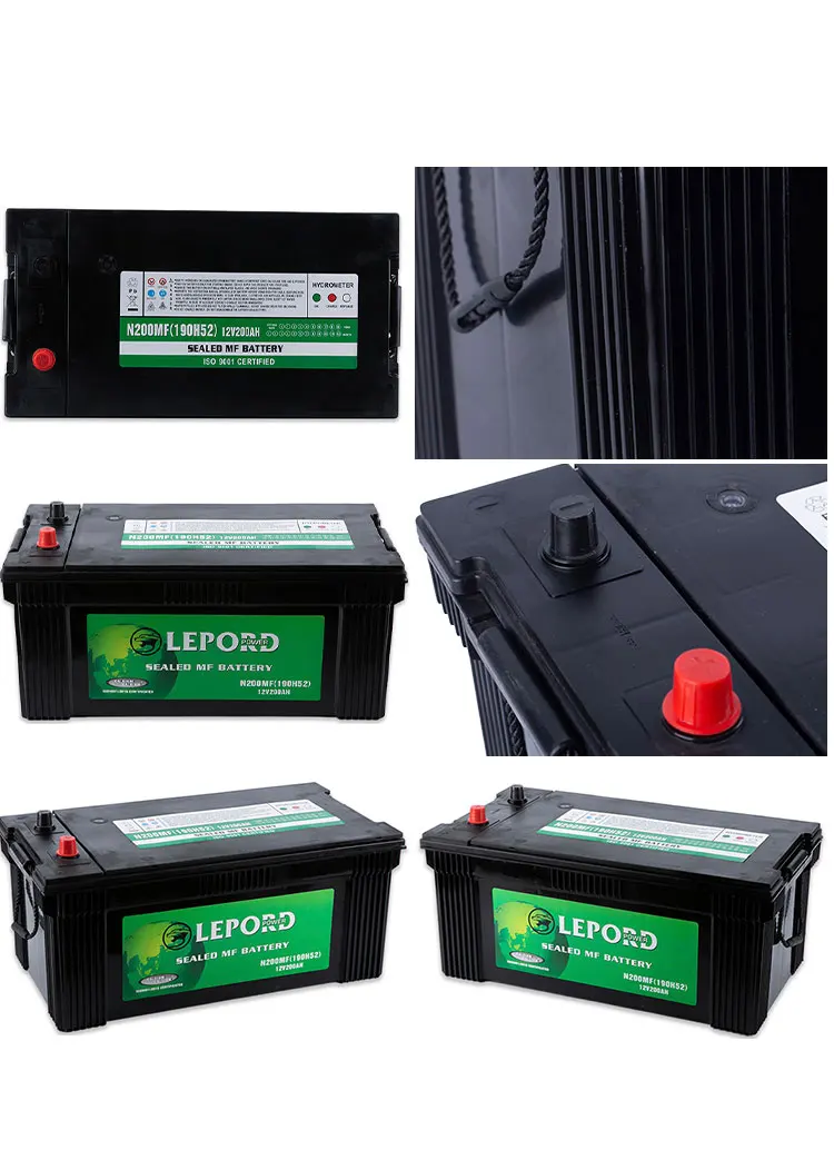 Good price 12V 200ah rechargeable dry cell korean adult car  battery