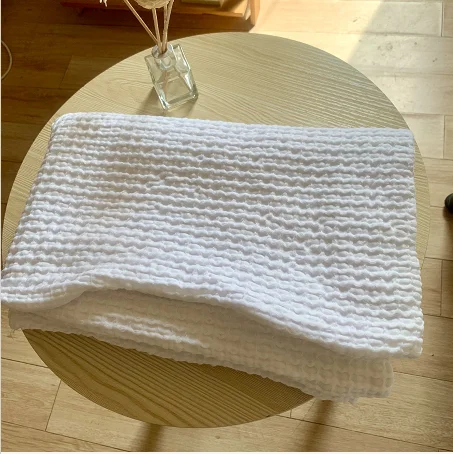 Custom Organic Muslin Swaddle Bamboo Cotton Fabric Blanket Muslim Baby Blankets