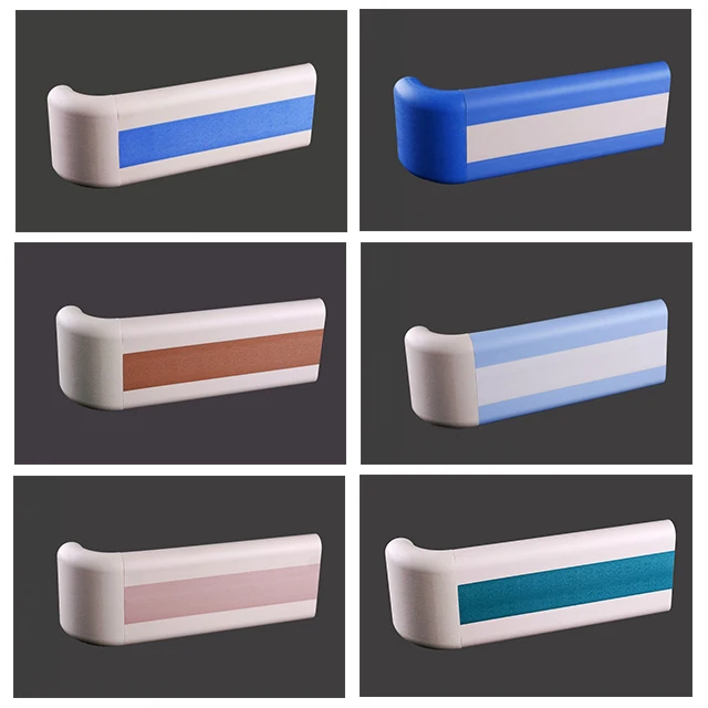 Wall bumper rail for hospital corridor crashworthy handrail