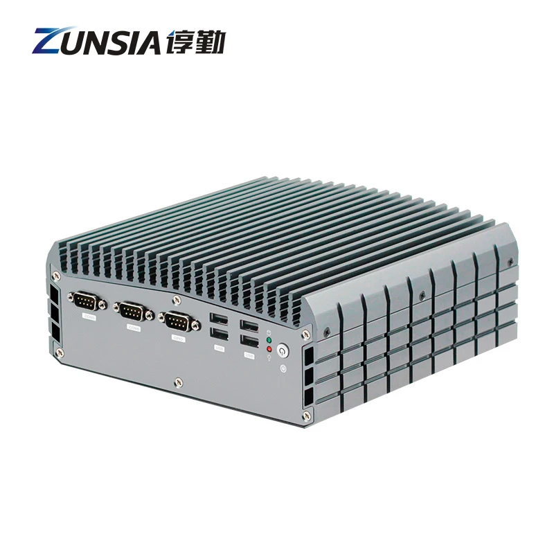 Zunsia 2 Lan 6COM Embedded Industrial Computer Case Core i5 i7 Celeron J6412 N100 2*DDR4 6USB 1*HD VGA IOT X86 Fanless Mini PC