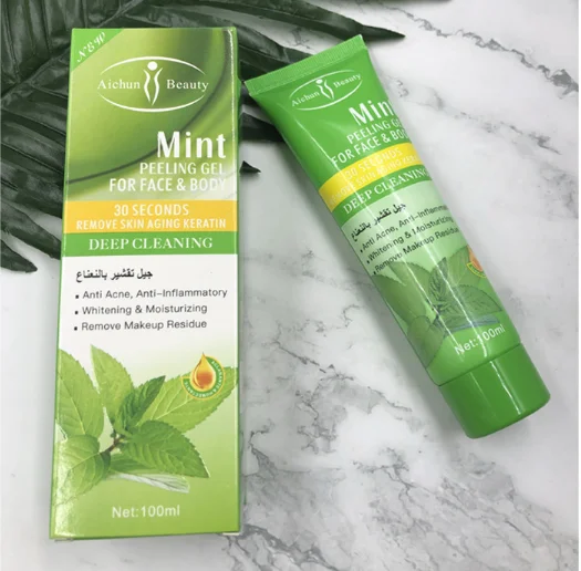 
New Product Aichun Deep Cleansing Moisturizing Natural Mint Body Exfoliating Gel 100ml 