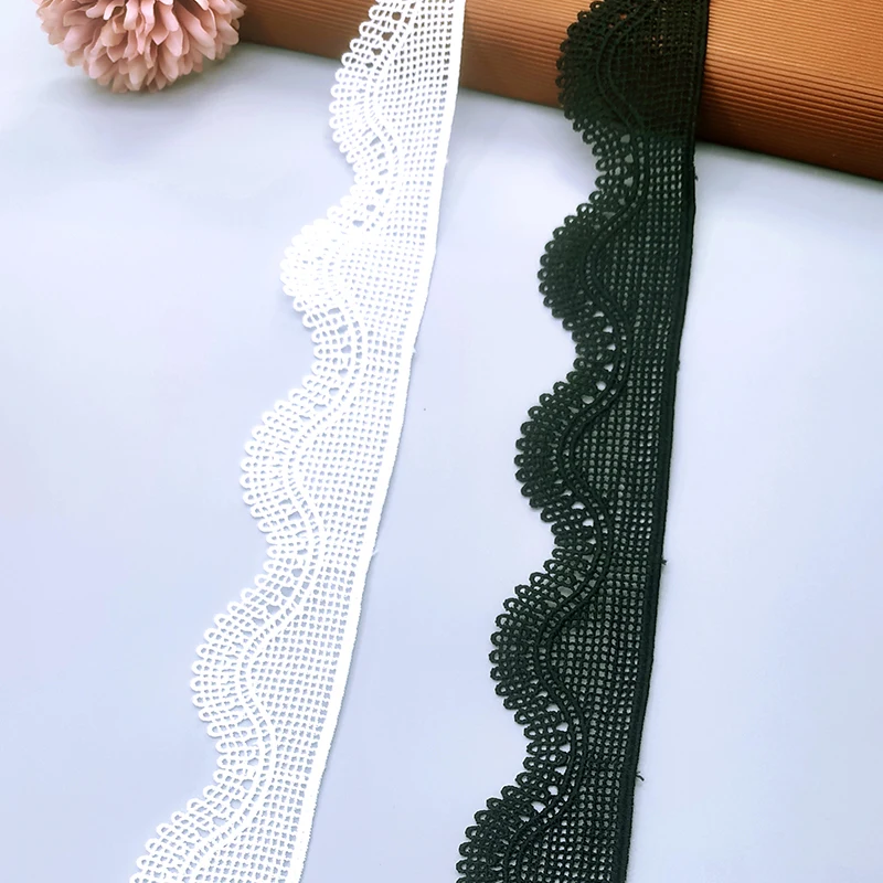 black and white lines round holes arranged sewing trim elastic lace  bra clothing accessories