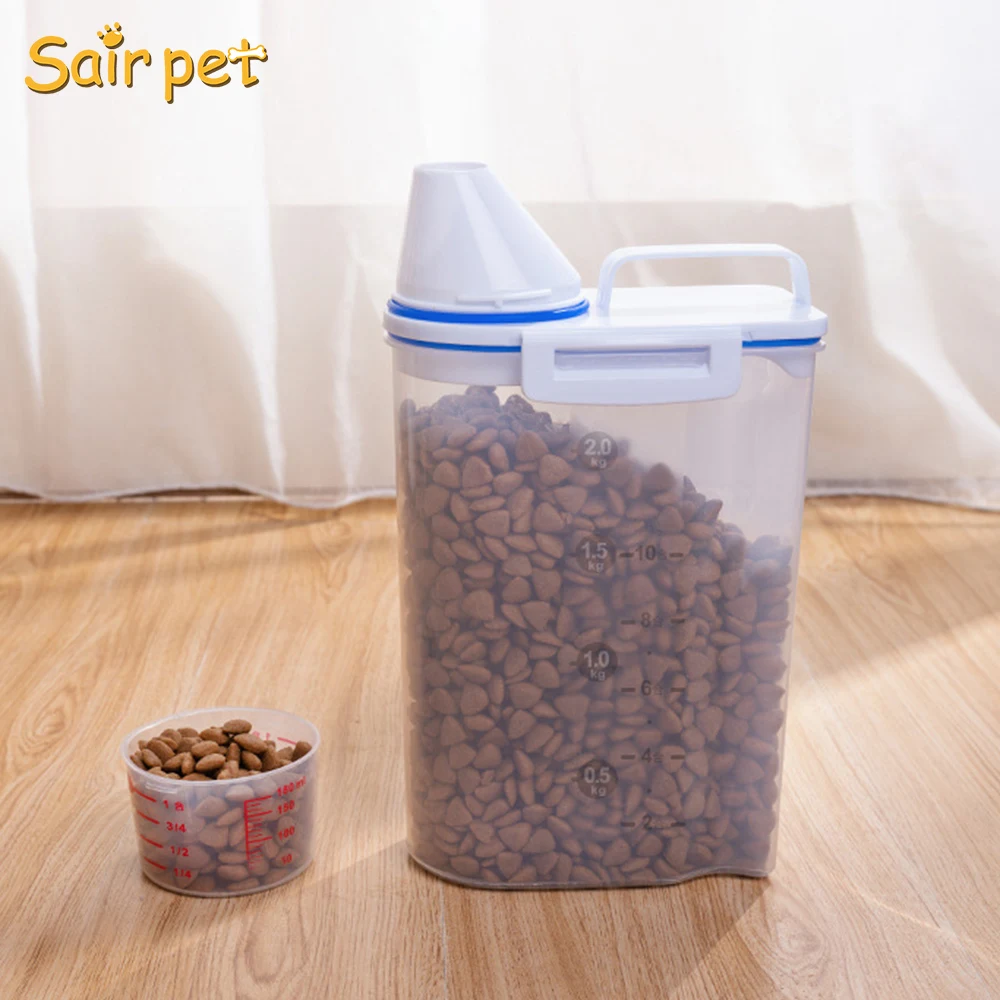 
Non-toxic Cat Food Container Airtight Dog Cat Food Container with Seal Buckles 