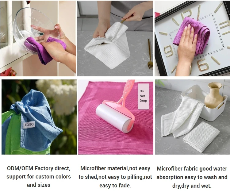 Microfiber Waffle Tea Towel For Kitchen Hotel Microfiber Windows Cleaning Cloths Kitchen Towel 40X60Cm Turkish Tea Towels