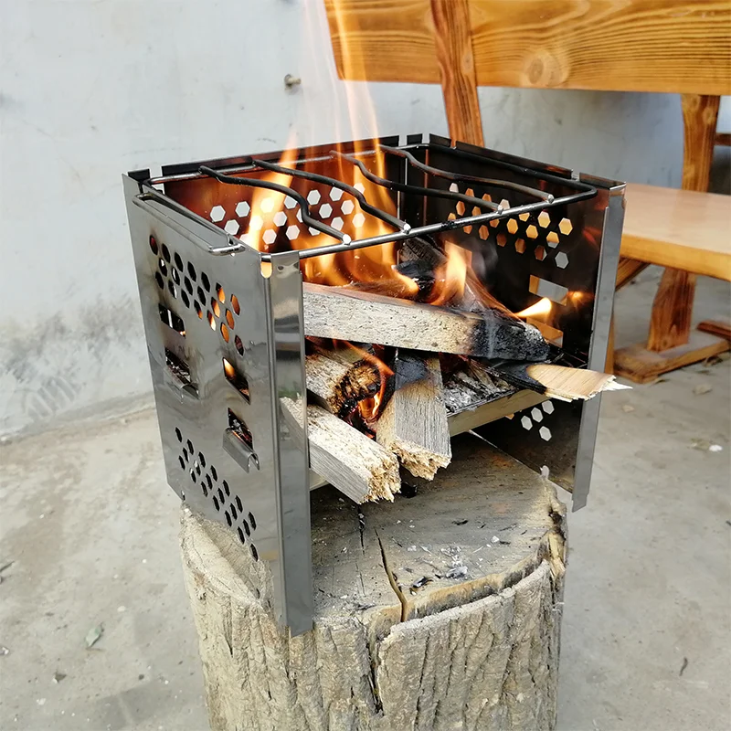 Складная уличная горелка на стружках из ракетного дерева нагревательная палатка для кемпинга кулинарные печи бойлер