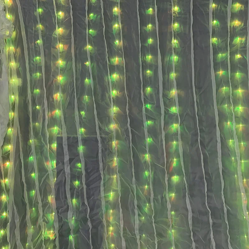 
factory outdoor twinkle star USB LED copper wire curtain string lights with remote control 