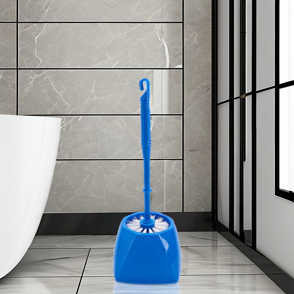 36*10 Bathroom Accessories Modern Hygienic Silicone Cleaning Toilet Brush Set Hand Sustainable Blue, White or Customized Color