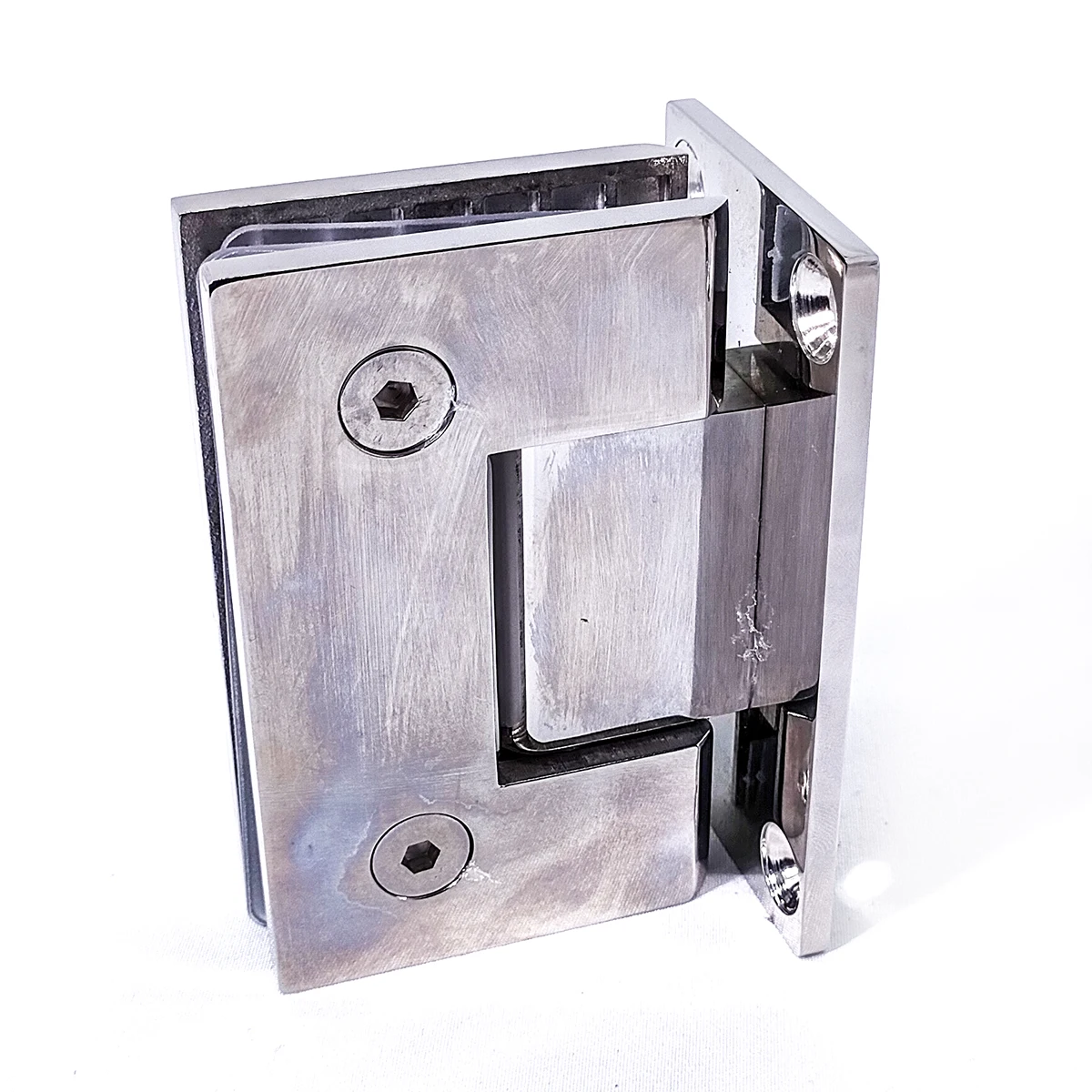 Bathroom Clip Shower Room Glass Door Hinge Frameless Glass Stainless Steel Clamp Hinge 90 Degree Flat Bath Fixtures
