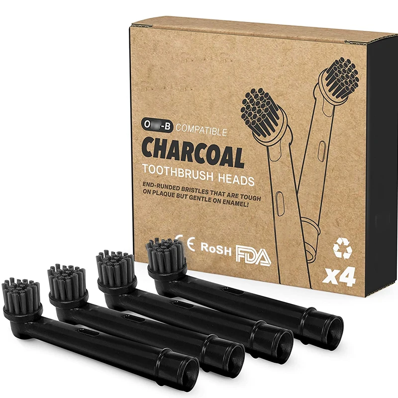 Древесный Уголь Сменные головки для электрической зубной щетки Oral-B для oral b Экологичная бамбуковая щетка для чистки головы