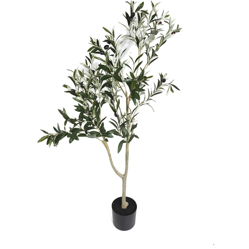 Hot sale plastic faux plant for indoor outdoor decor green nature tree for home garden decoration artificial olive tree