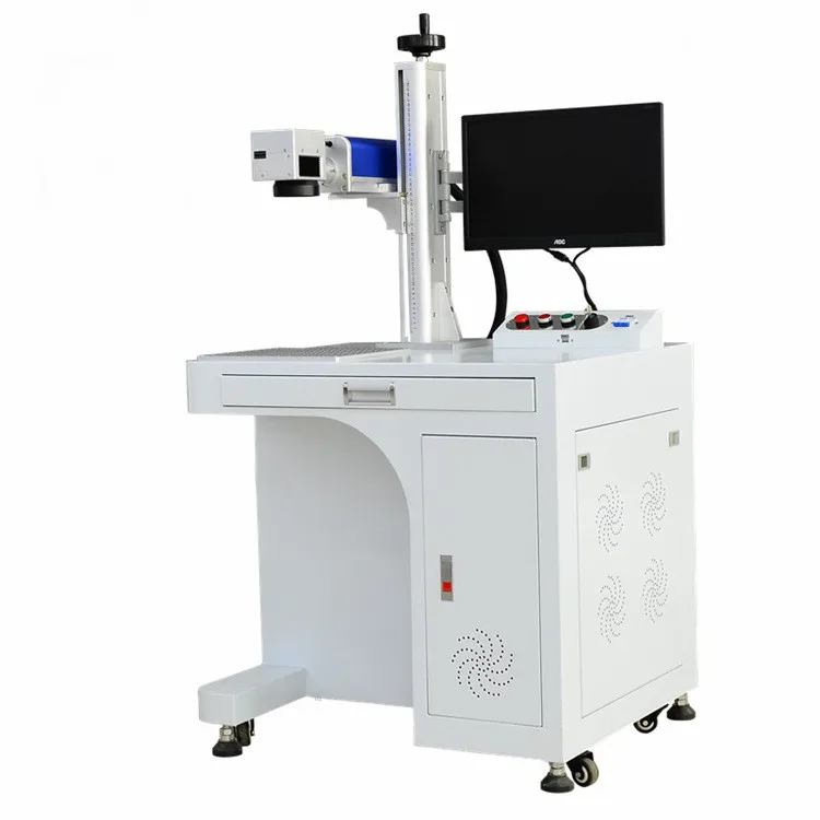 fast speed 30w white/black/color fiber laser marking machine price /fiber engraver/laser marker on