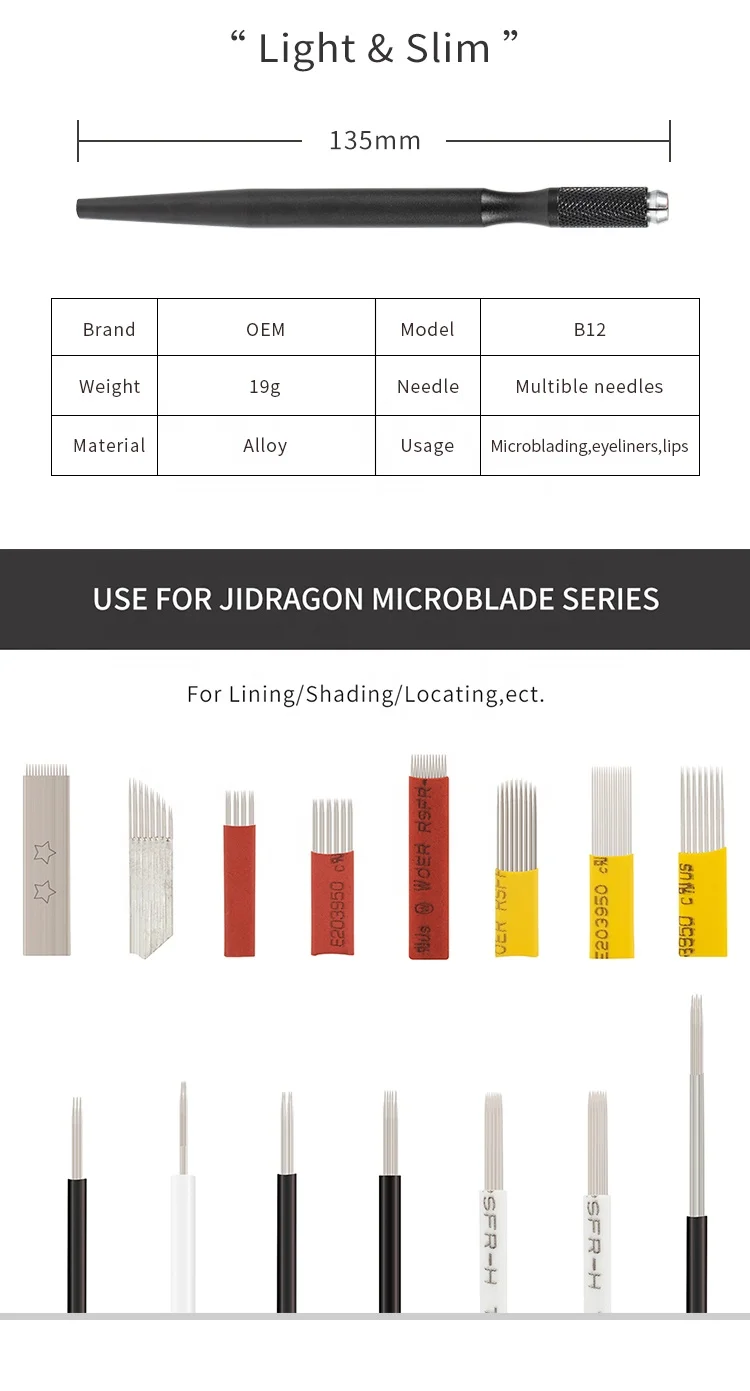 Freely Print Logo Disposable Microblading Manual Eyebrow Tattoo Pen Hand Tools For Eyebrow Tattoo