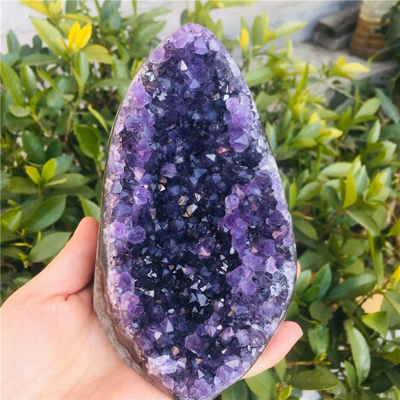Natural stone amethyst geode Cave Quartz Crystal cathedral Healing Geode Cluster for decorations