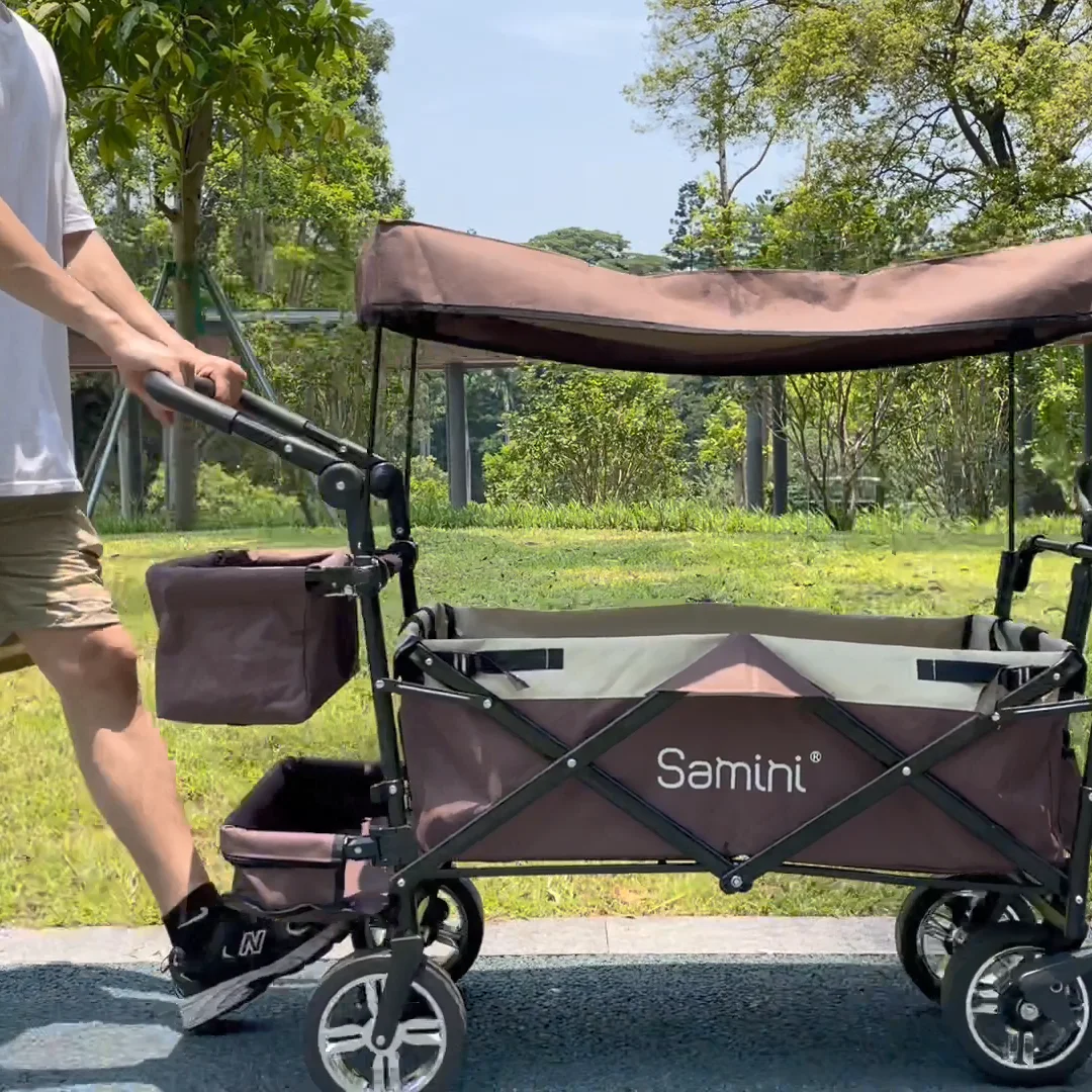 Utility Cargo and Baby Stroller Wagon Folding Outdoor Wagon Stroller 2 Seat Baby Strollers For Children