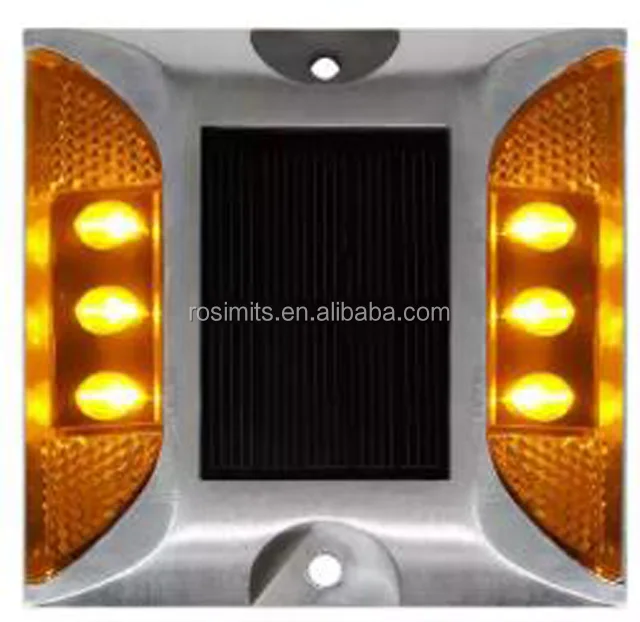 ROSIMITS IP68 Waterproof Solar Road Stud Reflector Floor Light Flashing Parking Place Light