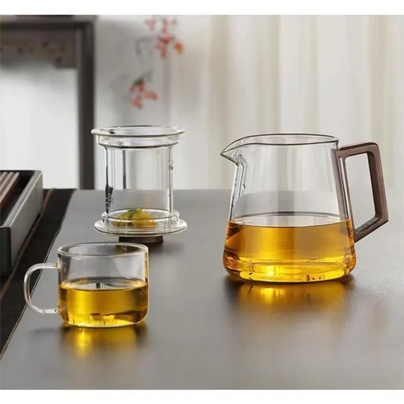Hot sale High borosilicate Glass Tea Pot with Glass Teapot set  Pot Glass Teapot set