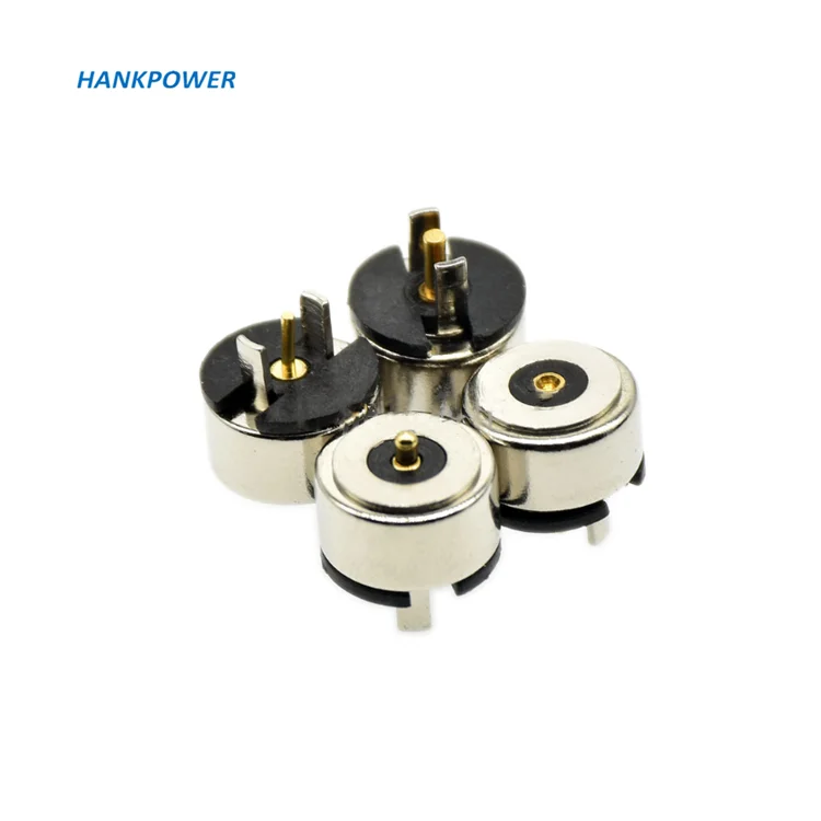 8mm Spring Loaded Circular 2 Pin Magnetic Pogo Pin Male Female Connectors