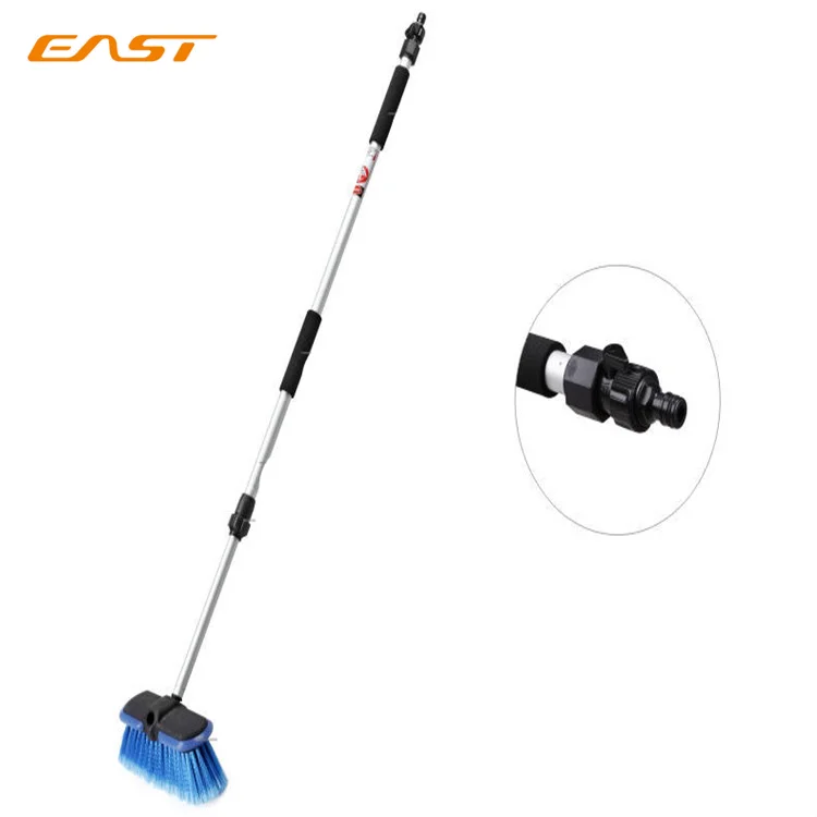 EAST Aluminium Handle Water Flow Car Auto Wash Cleaning Flow Through brush, Water Broom