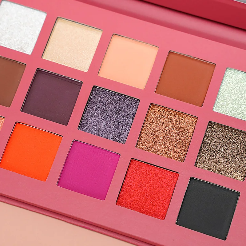 Low Moq 15 Colors Eyeshadow Palette Private Label Vegan Pigment Mermaid Shimmer Eye Makeup