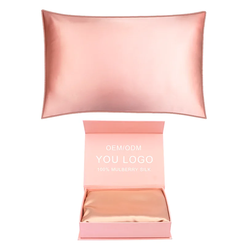 wholesale pure color 100% mulberry silk 22mm pillowcase silk pillow case  for home use