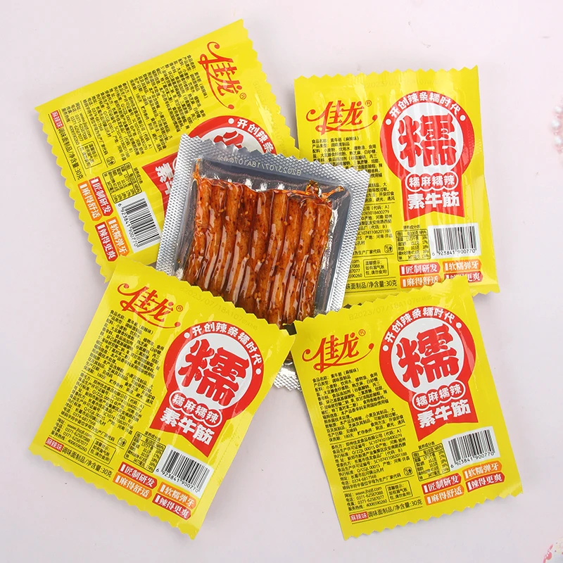 Chinese 70g Bagged Spicy Garlic Latiao Spicy Strips Chewy Bean Snacks Exotic Vegetarian Snacks