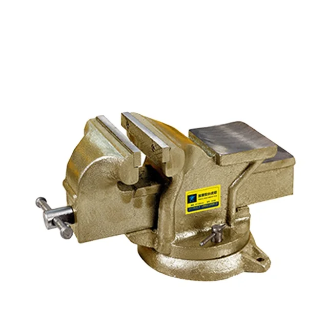 Heavy Duty Cast Iron Bench Vise With Free Rotate Round Mounting Base