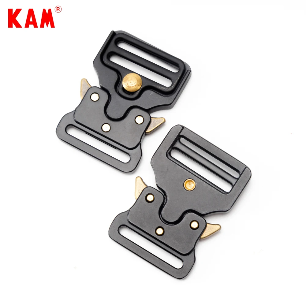 Custom made metal Curved Side quick Release black metal Buckle for dog collars and handbags