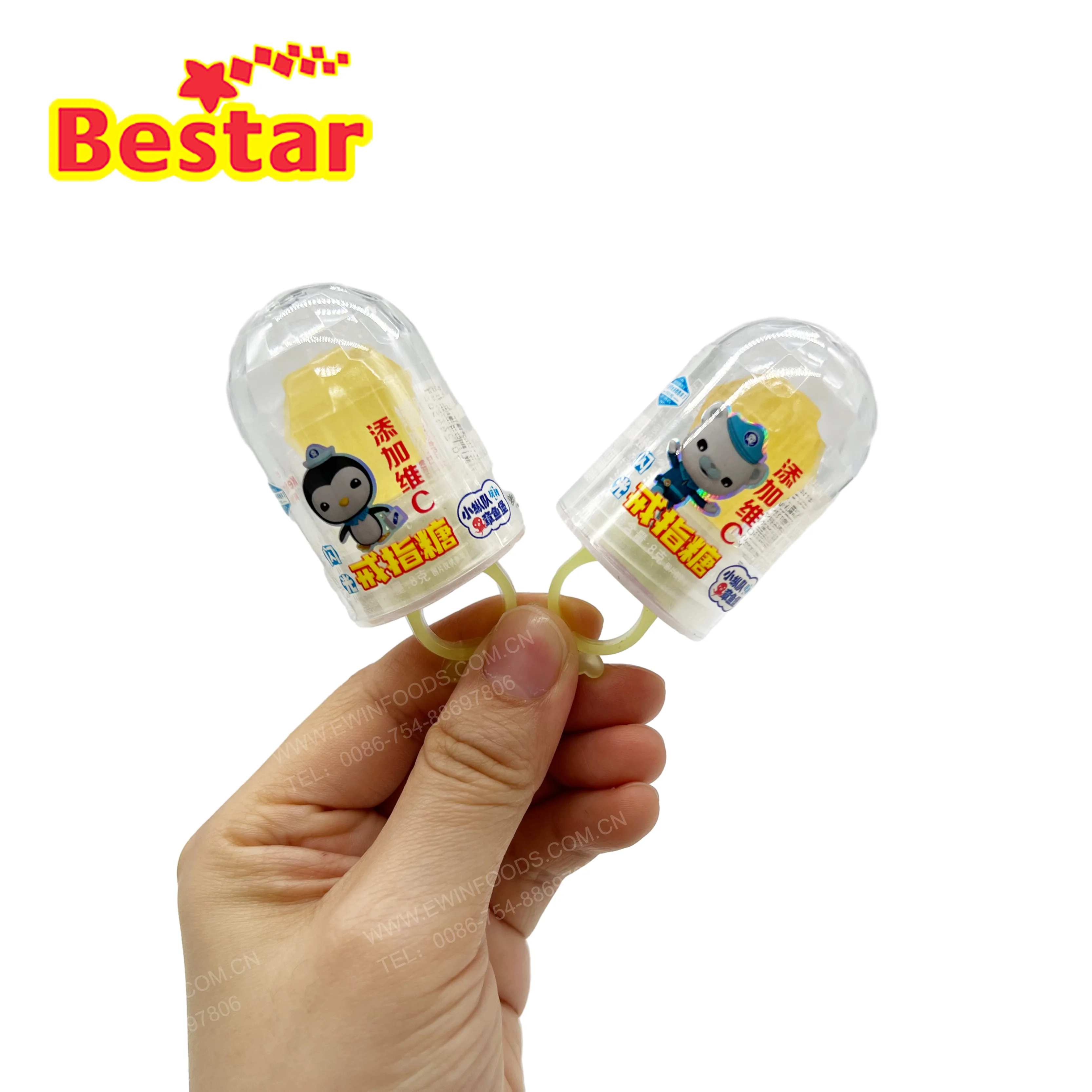 Wholesale Fruit Flavors Diamond Ring Toy Candy finger ring pop candy sweet lollipop hard candy