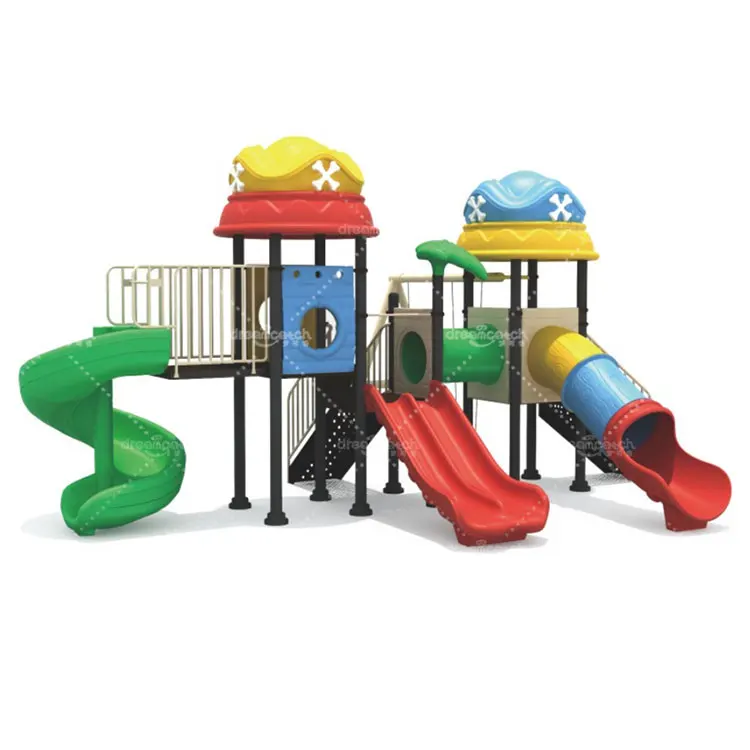 Wholesale children small plastic slides swing sets kids outdoor playground equipment for school