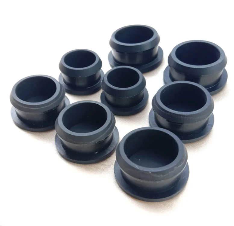 High Performance Compact Plug Screw Hole Rubber Silicone Stopper for Industrial Mini Black Double Sided Plastic Bag Use