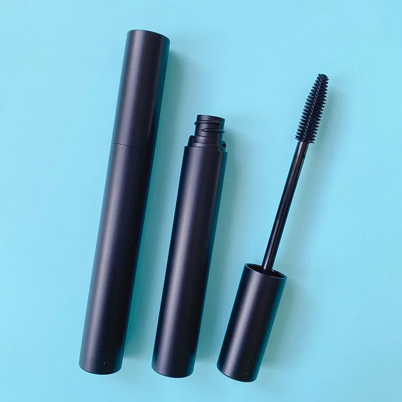 P-LAN Brand Stock 100pcs Wholesale Round Matte Black Mascara Tube Silicone Brush 12ml Private Label Eyelashes Serum Growing Tube