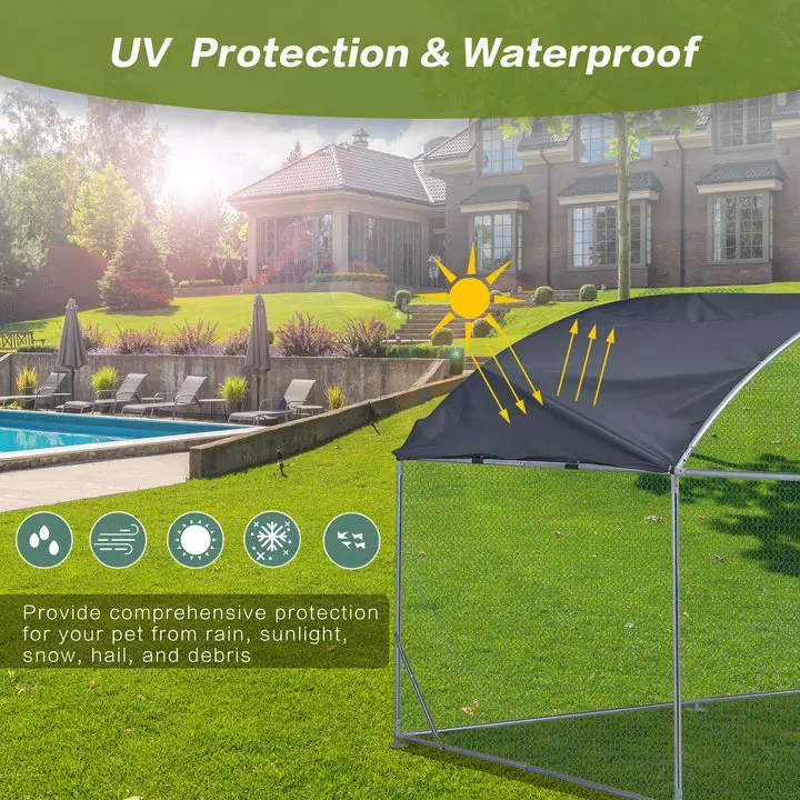 Large Metal Chicken Coop Wakl-in Chicken Coops And Runs Backyard Hen House Farm Ranch Run Walk In Poultry Cage